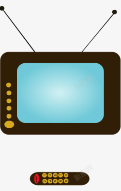 电视机与遥控器素材