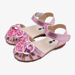 女童带灯凉鞋粉色儿童凉鞋高清图片