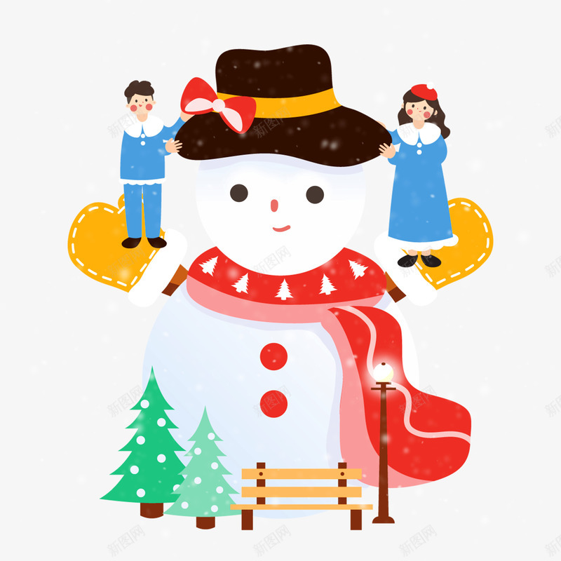 圣诞节雪人元素png免抠素材_新图网 https://ixintu.com 元素 可爱 圣诞 老人