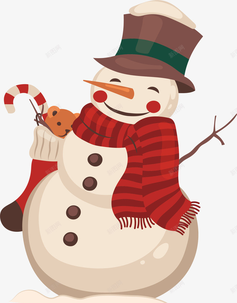 红色围巾雪人矢量图ai免抠素材_新图网 https://ixintu.com 冬天雪人 围巾 围巾雪人 矢量png 红色围巾 雪人 矢量图
