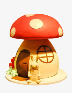 蘑菇房子蛋糕素材
