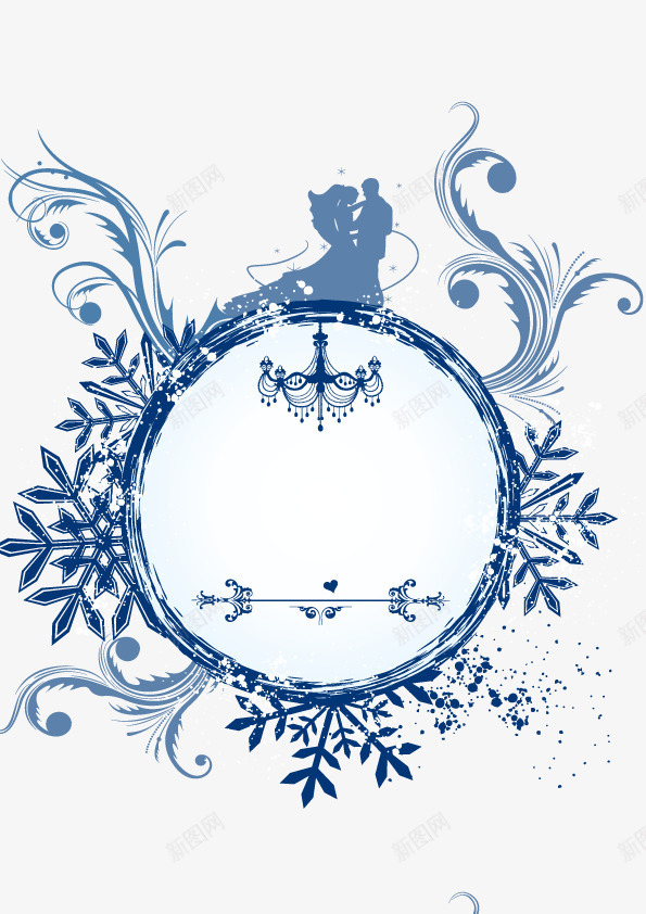 婚礼logo矢量图图标ai_新图网 https://ixintu.com 婚庆 婚礼logo 蓝色 矢量图