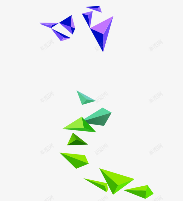 三角菱形装饰元素png免抠素材_新图网 https://ixintu.com 三角 彩色 漂浮素材 菱形 装饰元素