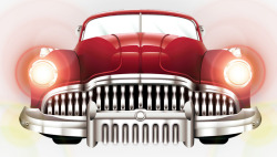 红色的古董车美国汽车高清图片