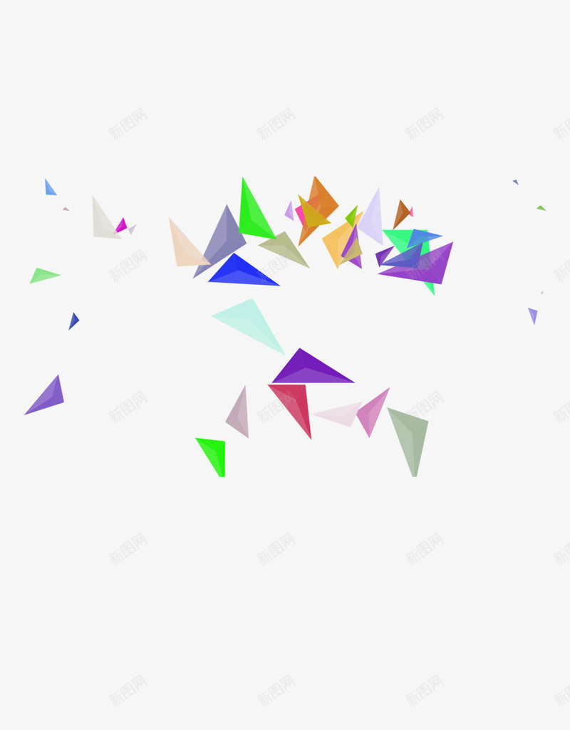 几何图形漂浮元素png免抠素材_新图网 https://ixintu.com 三角形 几何 图形 漂浮