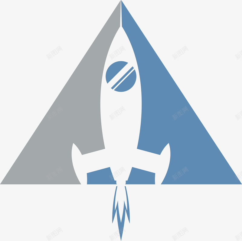 火箭创意logo矢量图图标eps_新图网 https://ixintu.com logo素材 创意素材 火箭 矢量素材 矢量图