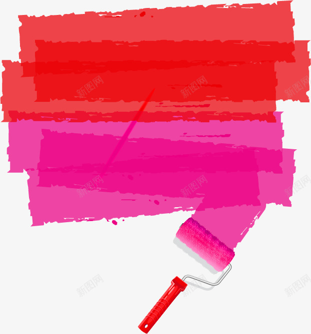 红色简约涂鸦效果元素png免抠素材_新图网 https://ixintu.com 免抠PNG 效果元素 涂鸦 简约 红色