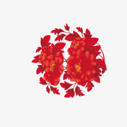 海堂红花团高清图片