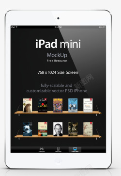 mini苹果平板ipadmini矢量图高清图片
