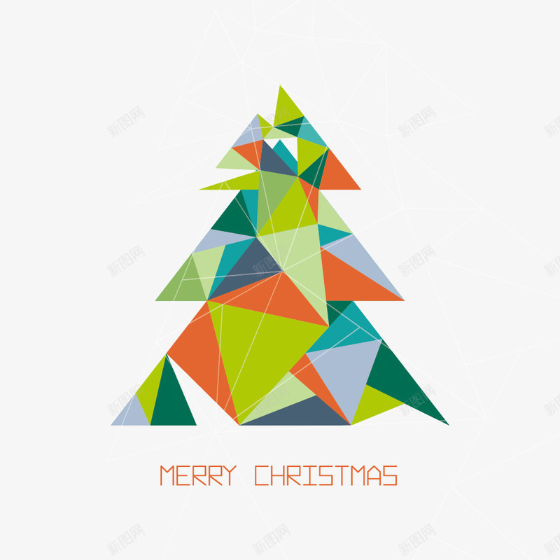 几何圣诞树png免抠素材_新图网 https://ixintu.com 几何 圣诞树 抽象圣诞树