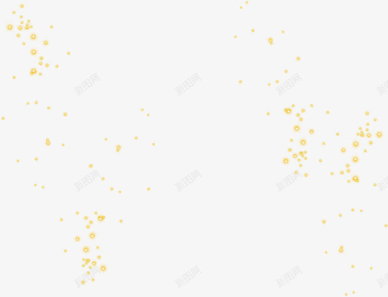 黄色星星点点png免抠素材_新图网 https://ixintu.com 发光点 星星点点 黄色