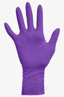 紫色防疫一次性丁腈检查手套超解析素材
