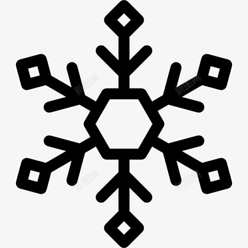 Snowflake图标png_新图网 https://ixintu.com 冬天 冷 圣诞节 自然 雪 雪花