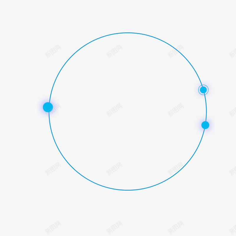 蓝色圆形边框png免抠素材_新图网 https://ixintu.com 圆形 科技 简约 蓝色