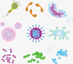 细菌手绘手绘细菌矢量图高清图片