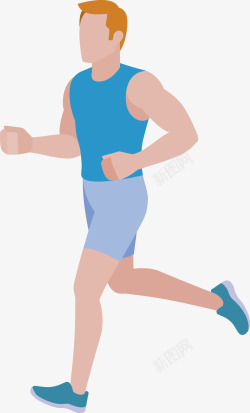 男士跑步图素材