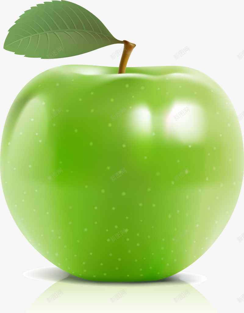 绿色新鲜青苹果水果png免抠素材_新图网 https://ixintu.com 新鲜 水果 绿色 苹果