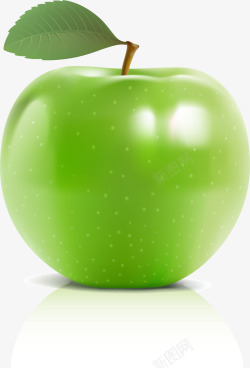 新鲜青苹果汁绿色新鲜青苹果水果高清图片