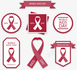 关爱病人世界艾滋病日标志高清图片