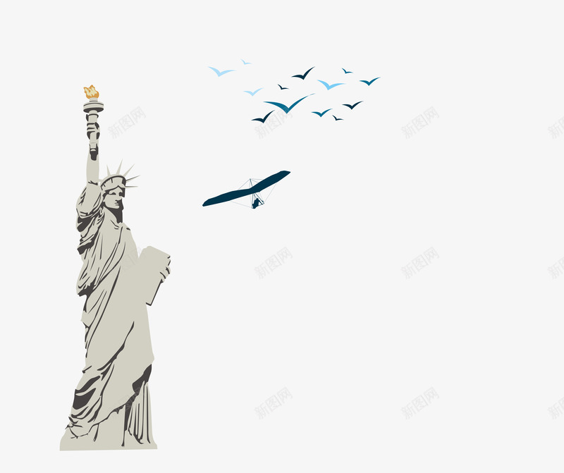 美国自由女神像png免抠素材_新图网 https://ixintu.com 美国 自由女神 雕像