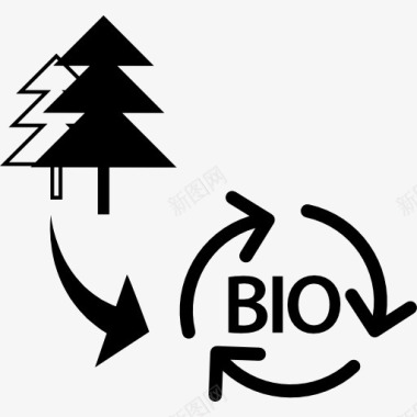 森林废弃物生物质图标图标