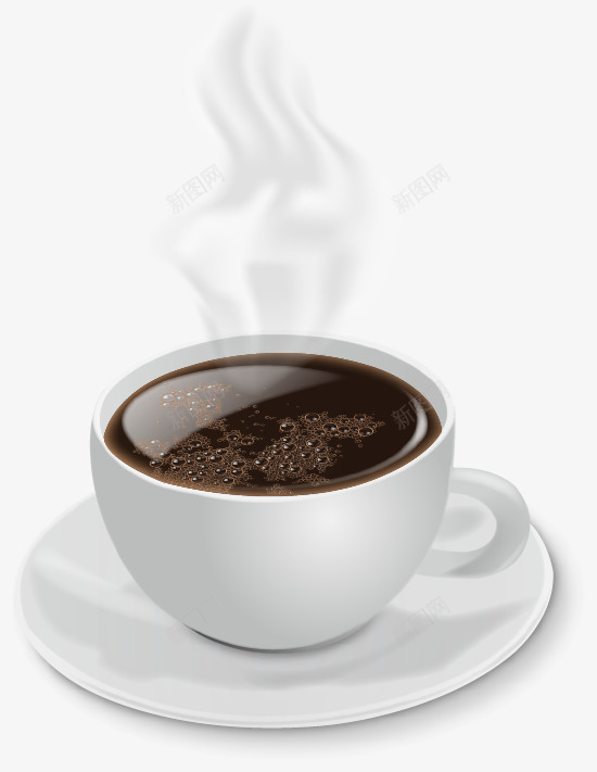 美味热咖啡矢量图ai免抠素材_新图网 https://ixintu.com 咖啡 咖啡杯 气泡 热到冒烟 热气 矢量图 香喷喷咖啡
