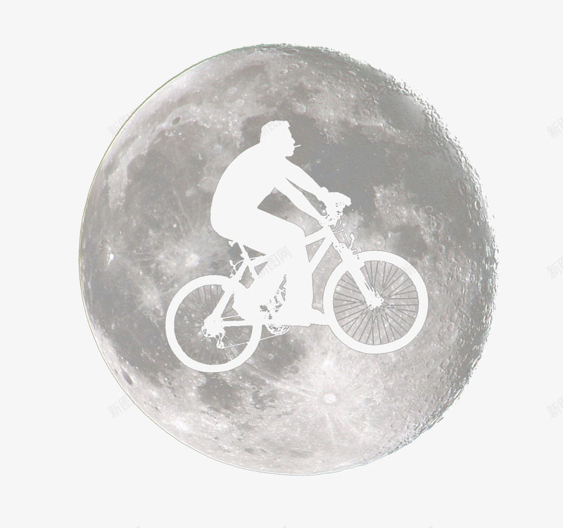 月球上骑自行车的人png免抠素材_新图网 https://ixintu.com 圆月 夜 夜晚 夜景 夜空 夜间 天黑 手绘夜景 星空 晚上 骑自行车 骑行 黑夜