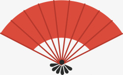 日本扇红色的跳广场舞扇子矢量图高清图片