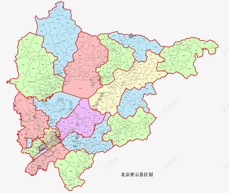 北京密云区规划图png免抠素材_新图网 https://ixintu.com 北京地图 地图 密云区 规划图