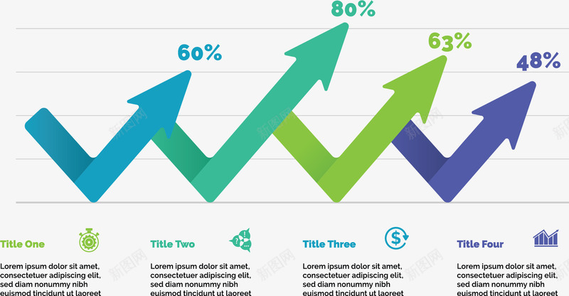 对号彩色箭头占比图矢量图ai免抠素材_新图网 https://ixintu.com 占比图 彩色箭头 数据分析 矢量png 矢量图 箭头图表 统计分析 绿色对号