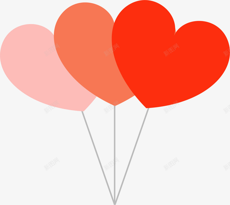 红色情人节爱心气球png免抠素材_新图网 https://ixintu.com 婚姻 婚庆 心形气球 浪漫 爱心气球 爱情