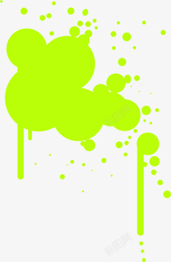 抽象装饰画框绿色抽象涂鸦装饰高清图片
