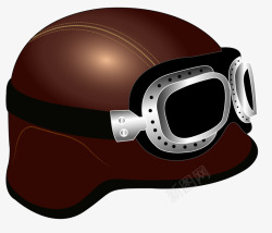 飞行头盔褐色飞行专用头盔高清图片