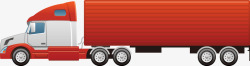 货车免费png下载橙色长货车高清图片