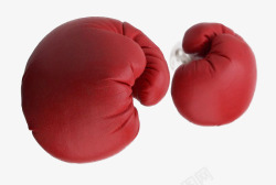 皮质手套大红色的拳击手套高清图片