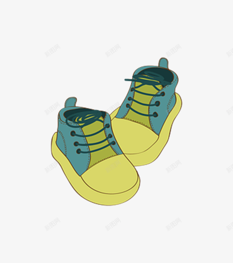 卡通鞋子png免抠素材_新图网 https://ixintu.com 休闲鞋 卡通 手绘 球鞋 球鞋海报 简笔画 绿色 鞋子