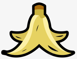 香蕉皮卡通风格素材