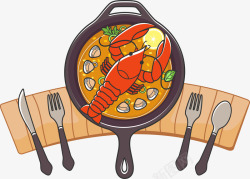 海鲜饭菜龙虾火锅高清图片