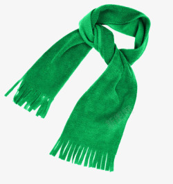 温暖的羊毛绿色围巾高清图片