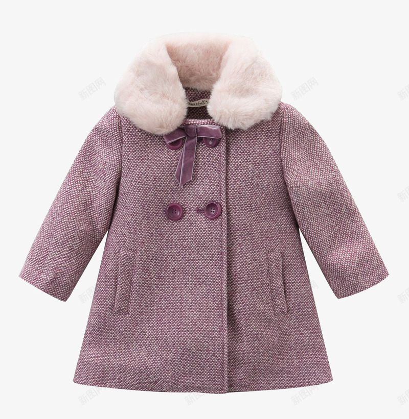 女童外套png免抠素材_新图网 https://ixintu.com 产品实物 保暖 儿童外套 冬天 外套 女装 紫色