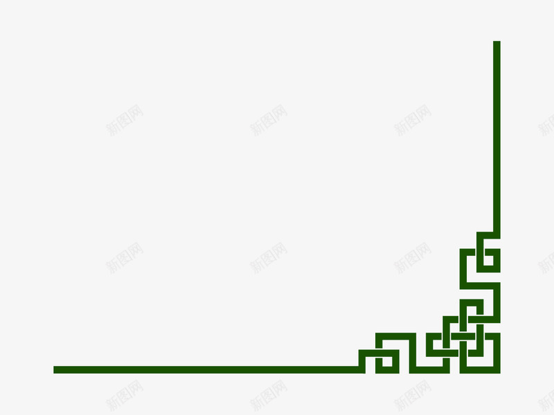 绿色古风边框png免抠素材_新图网 https://ixintu.com 中国风 古风 绿色 边框