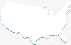 美国地图背景框素材