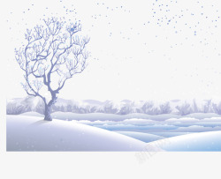 厚雪雪景冬天厚雪矢量图高清图片