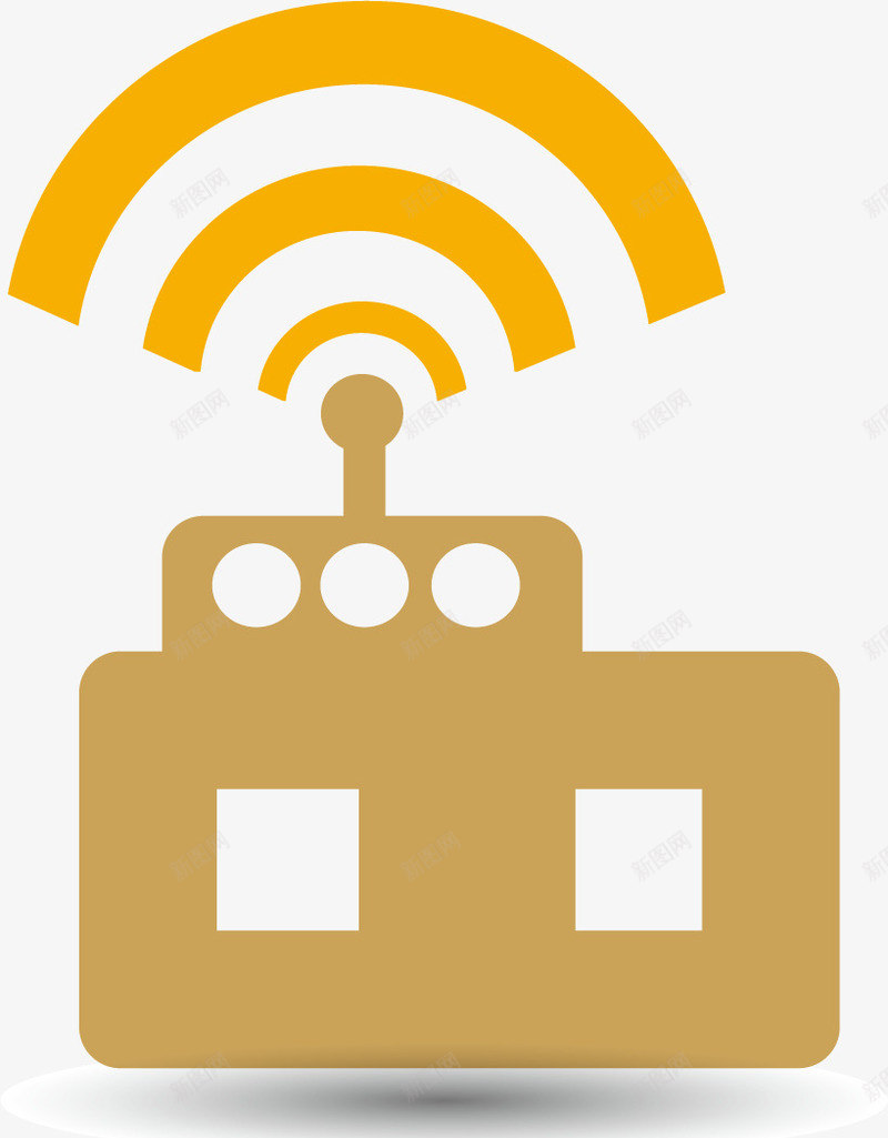 黄色信号线无线电波矢量图png图片免费下载 素材0mvvgvqwu 新图网