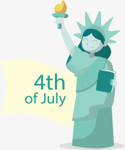 独立日女神像美国自由女神像海报矢量图高清图片