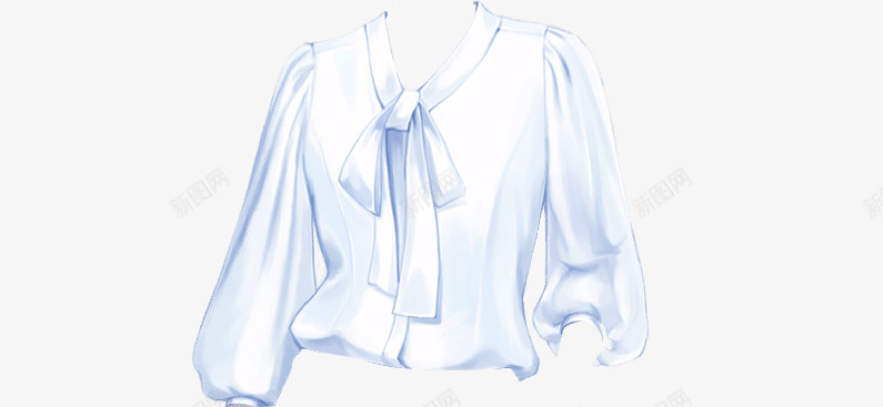 女士白色雪纺衬衫png免抠素材_新图网 https://ixintu.com 上衣 女式衬衫 衬衫 雪纺