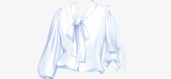 女式衬衫女士白色雪纺衬衫高清图片
