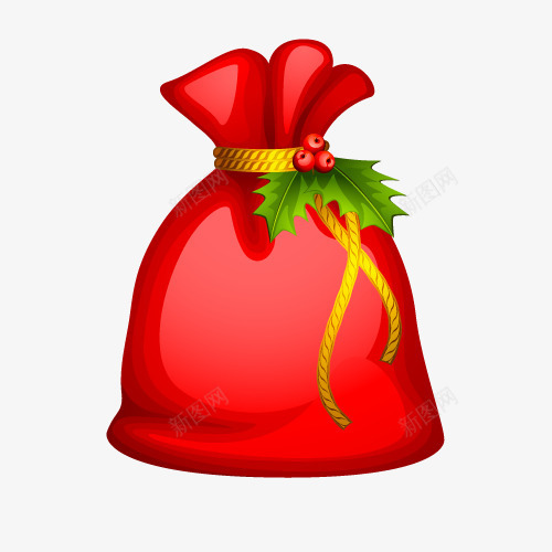 红色的福袋png免抠素材_新图网 https://ixintu.com 吉利祝福 吉祥象征 手绘 简图 红色的福袋 节日礼物