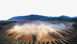 全貌长江三峡大坝风光高清图片