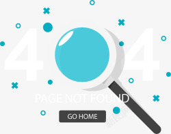 卡通手绘404错误提示网页插画矢量图素材